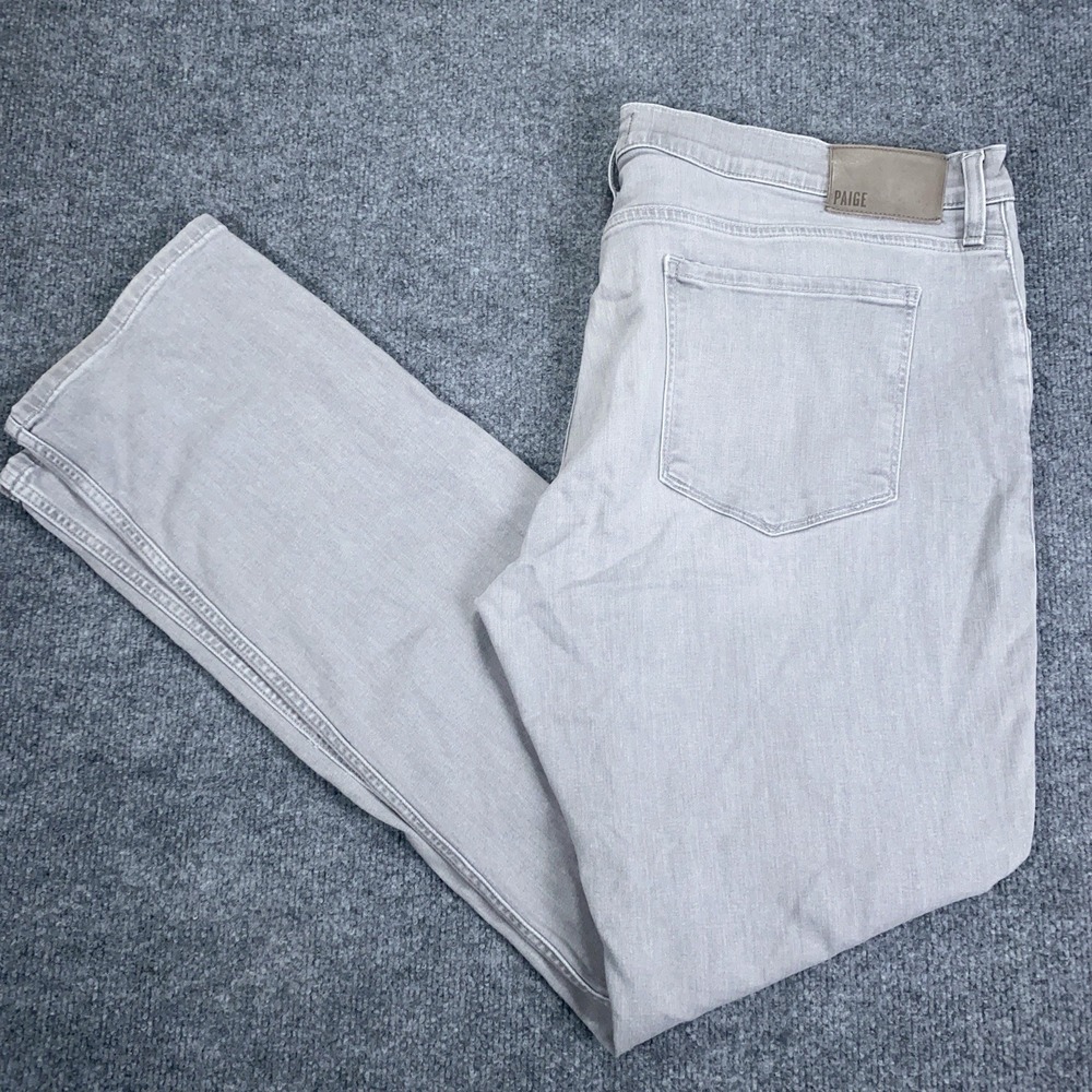 Paige Jeans Mens 38x33 Federal Transcend Gray Denim Reg Straight Pants (40x33)